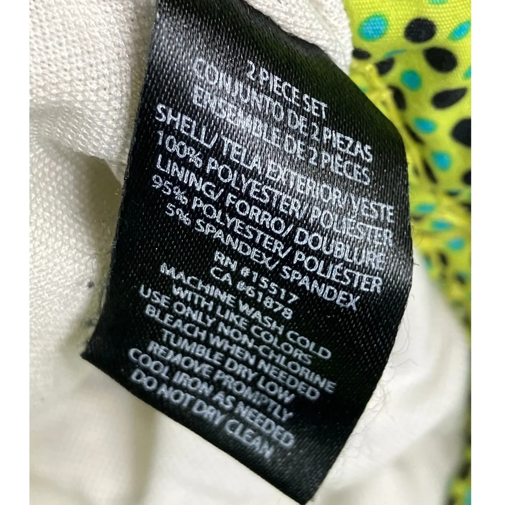 Body Glove Boys Size 8 Board Shorts Neon Yellow Teal Gradient Polka Dot Swim